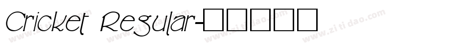 Cricket Regular字体转换